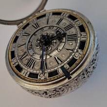 Load image into Gallery viewer, large fine verge fusee pocket watch with alarm circa 1710 (SOLD)