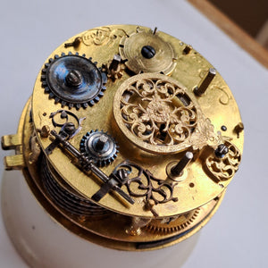 pre-hairspring verge pocket watch with self striking and alarm circa 1670 (sold)