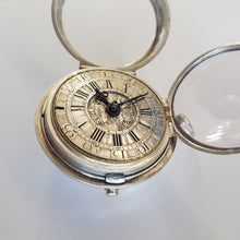 Load image into Gallery viewer, A large silver pair cased verge pocket watch by Peter Garon (sold out)