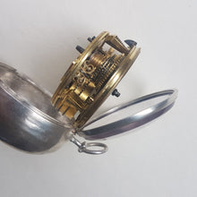 Load image into Gallery viewer, A large silver pair cased verge pocket watch by Peter Garon (sold out)