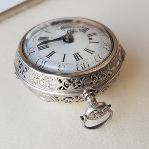 A silver pair cased quarter repeating silver pocket watch circa 1720 (sold out)