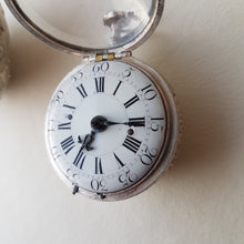 Load image into Gallery viewer, A silver pair cased quarter repeating silver pocket watch circa 1720 (sold out)