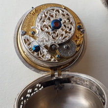 Load image into Gallery viewer, A silver pair cased quarter repeating silver pocket watch circa 1720 (sold out)