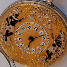 Load image into Gallery viewer, silver french quarter repeating verge pocket watch with jaquemarts or automaton (sold)