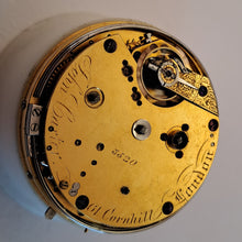 Load image into Gallery viewer, self striking pocket watch (quarter striking clockwatch) movement John Carter London circa 1860