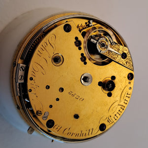 self striking pocket watch (quarter striking clockwatch) movement John Carter London circa 1860