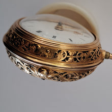 Load image into Gallery viewer, pair cased gold quarter repeating pocket watch by Burton London circa 1720 (sold)