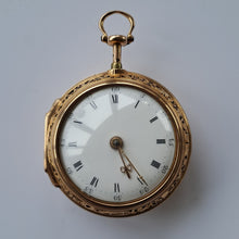 Load image into Gallery viewer, pair cased gold quarter repeating pocket watch by Burton London circa 1720 (sold)