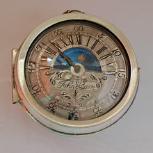 Load image into Gallery viewer, very fine silver pair cased sun and moon verge fusee pocket watch circa 1700 (sold)